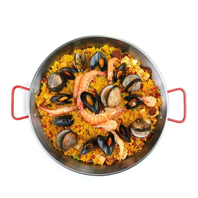 Španělská paella s mořskými plody