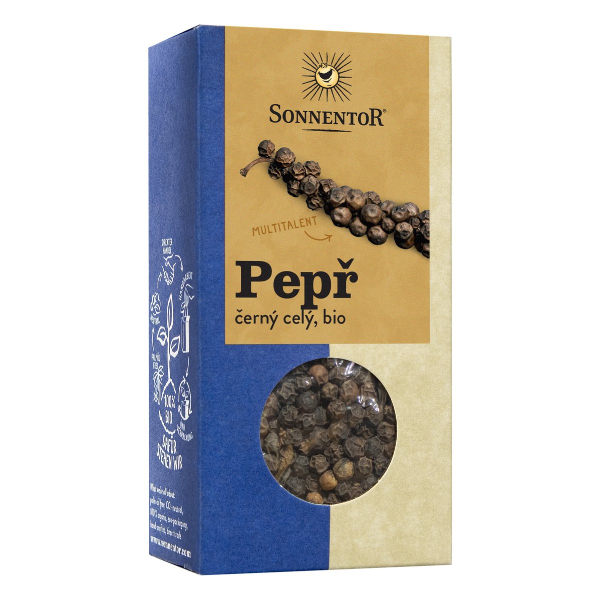 Sonnentor Pepř černý bio, celý 55g