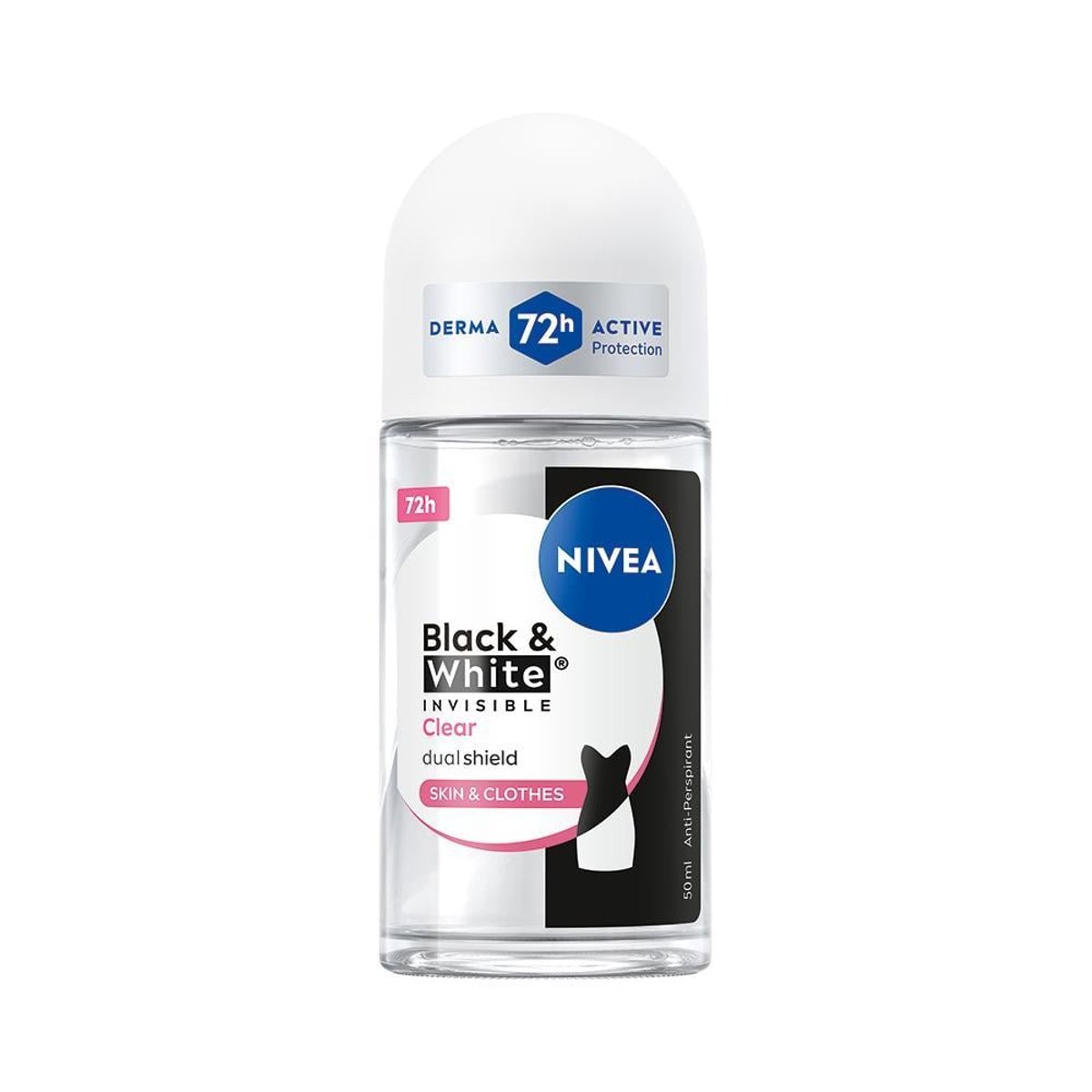 Nivea Invisible Black & White Clear kuličkový antiperspirant