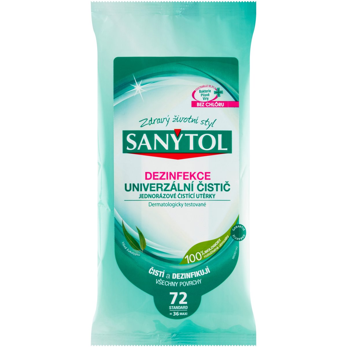 Sanytol Dezinfekce jednorázové čistící utěrky s vůní eukalyptu