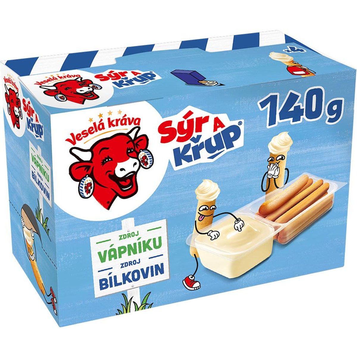 Veselá Kráva Sýr a křup 4 ks