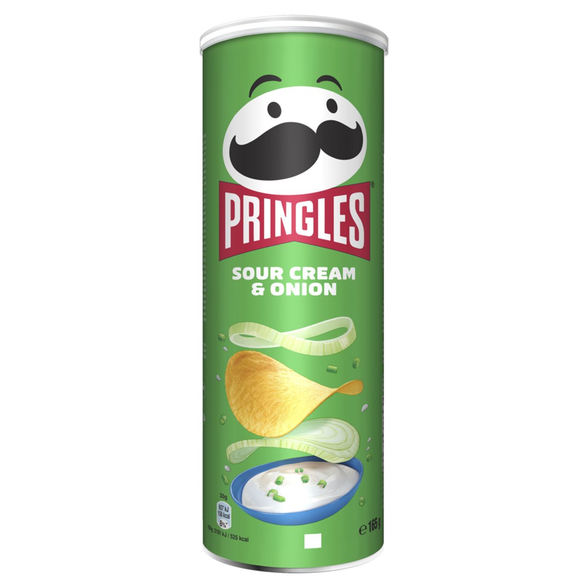 Pringles - slané snacky - Smetana a cibule, 165 g