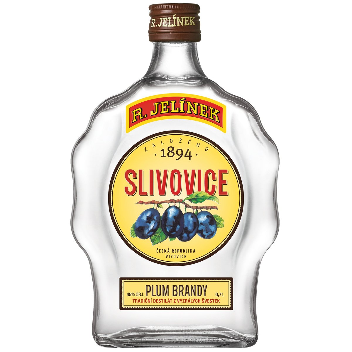 Slivovice Bílá Budík Rudolf Jelínek 45 % 0,7 l