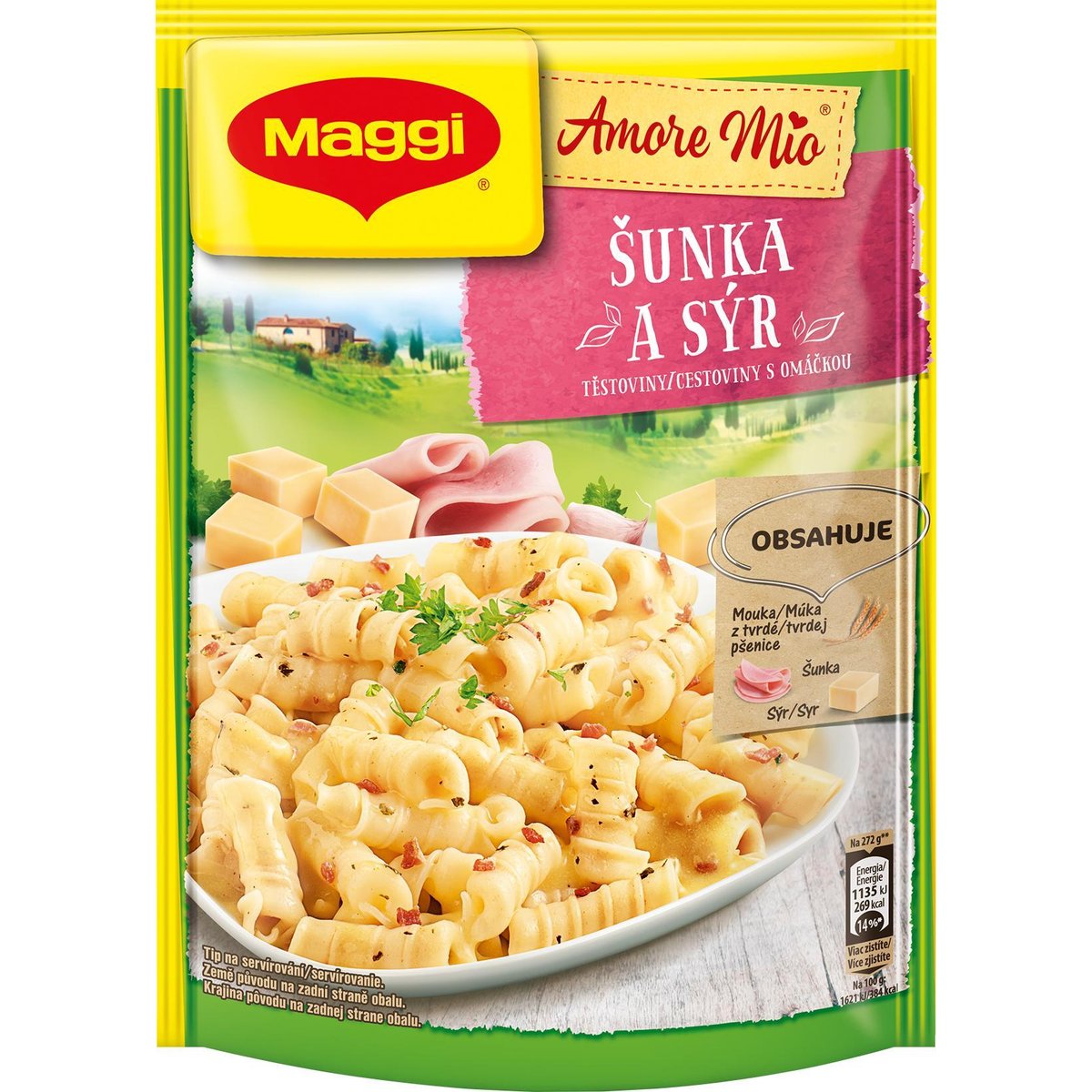 Maggi AmoreMio těstoviny šunkasýr 140g