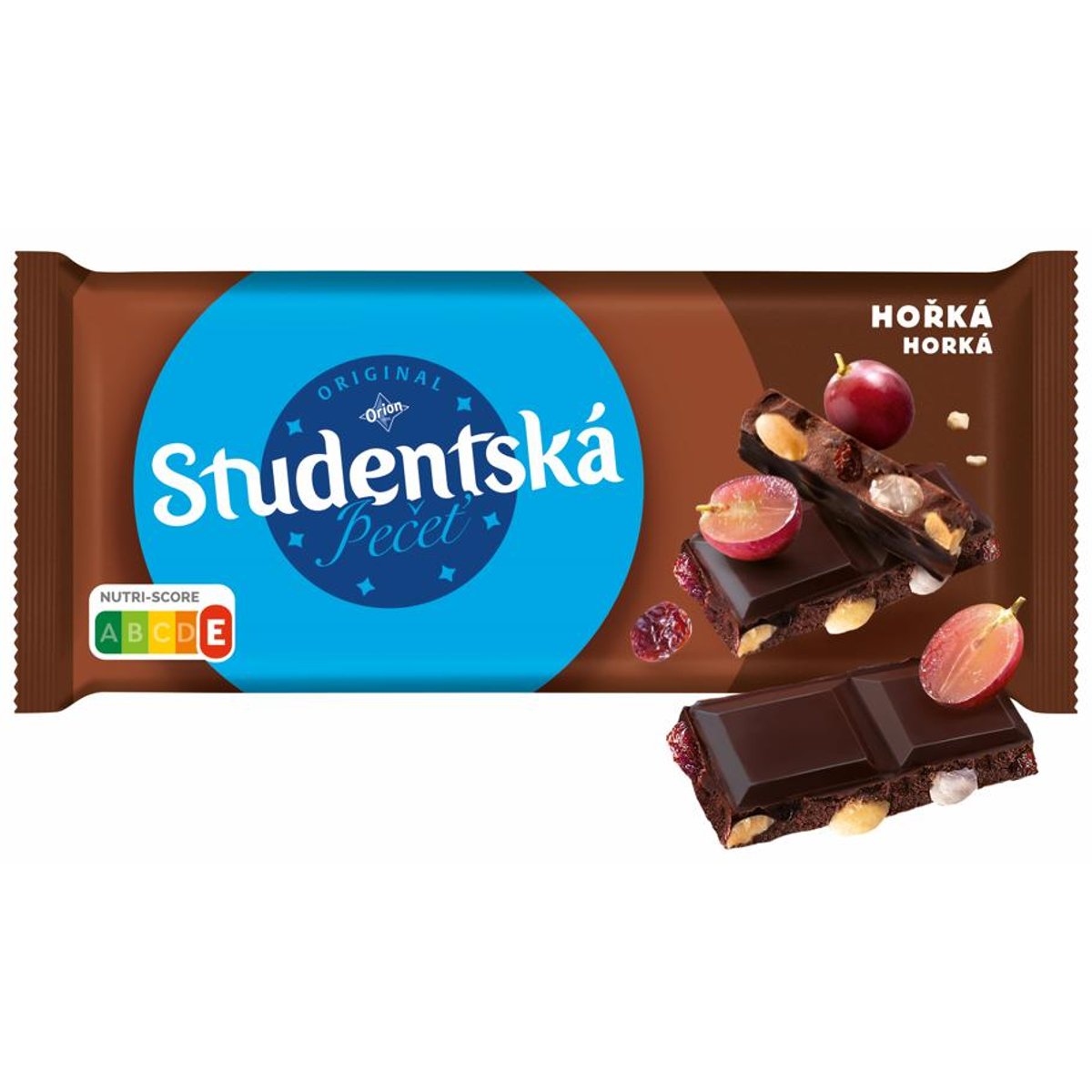Orion Studentská pečeť Hořká čokoláda s arašídy, rozinkami a želé
