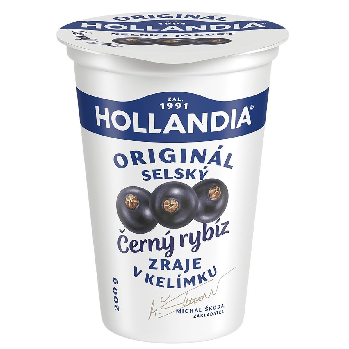 Hollandia Selský jogurt černý rybíz