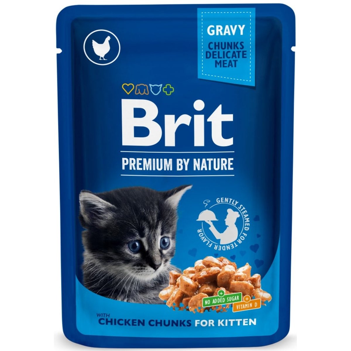 Brit Premium Cat Chicken Chunks kapsička pro koťata