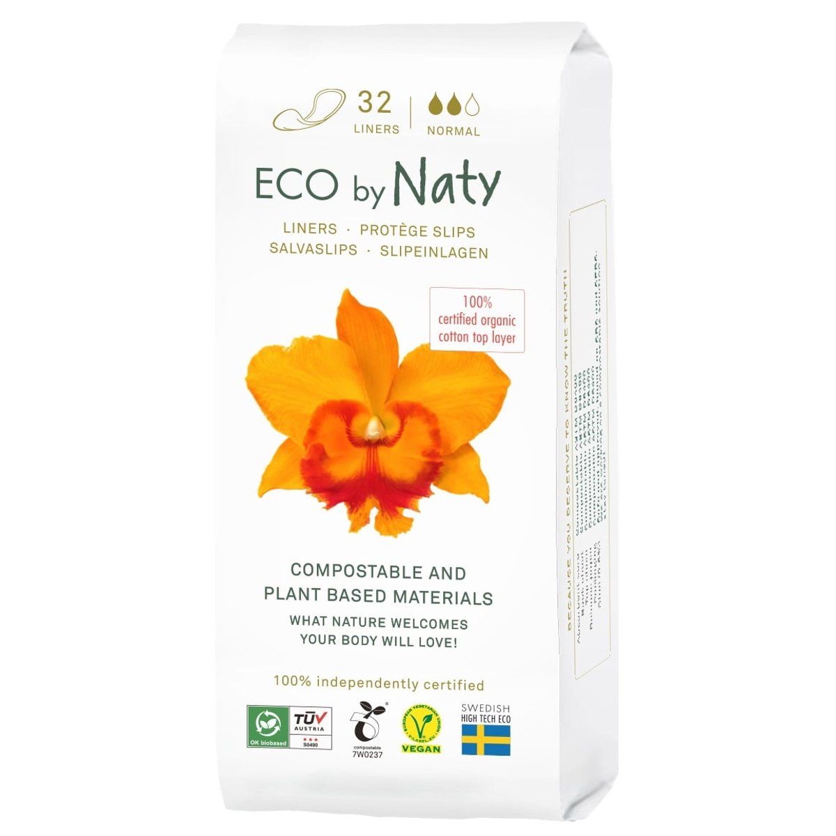 Dámské slipové vložky ECO by Naty (32 ks) - normal