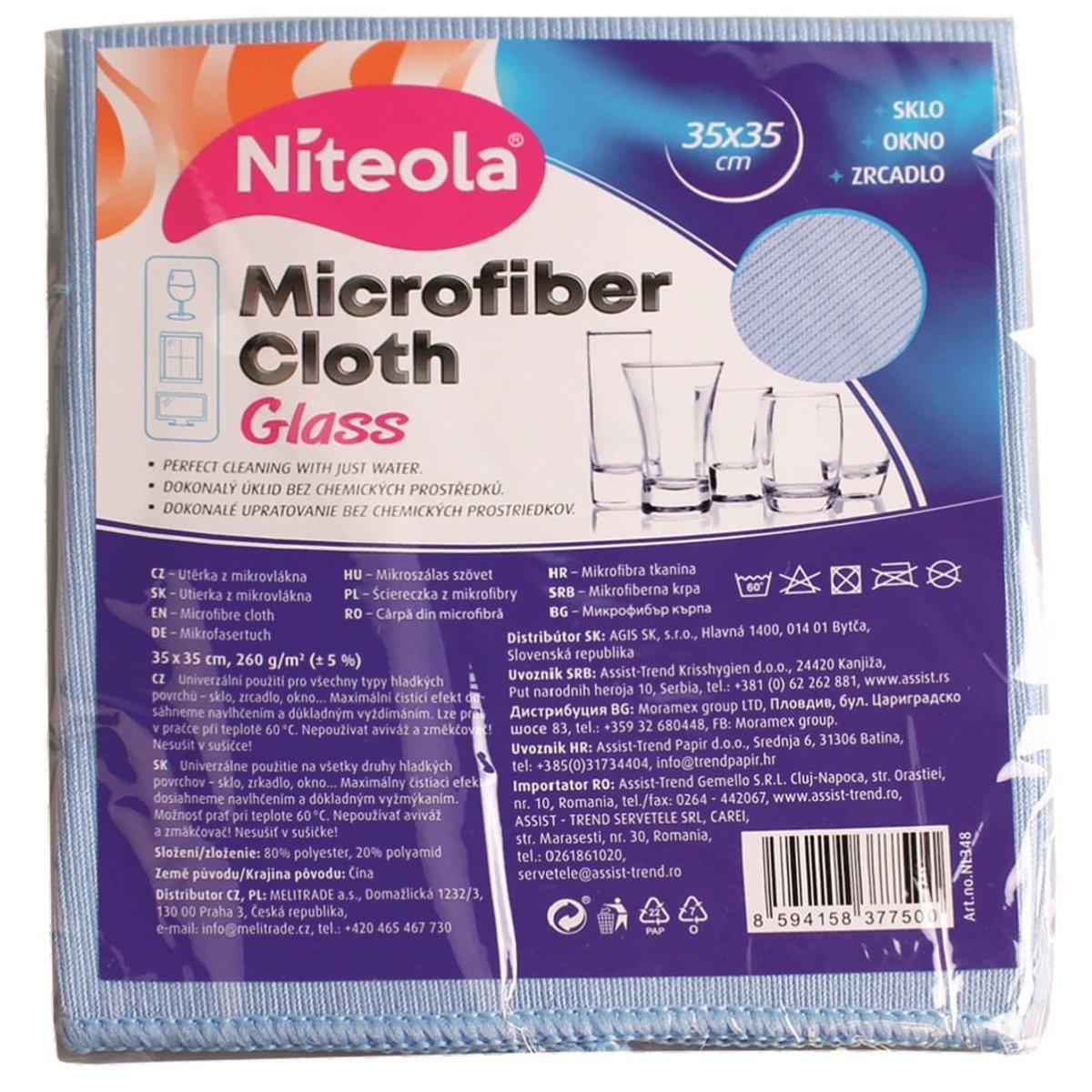 Niteola Čistící utěrka z mikrovlákna na okna