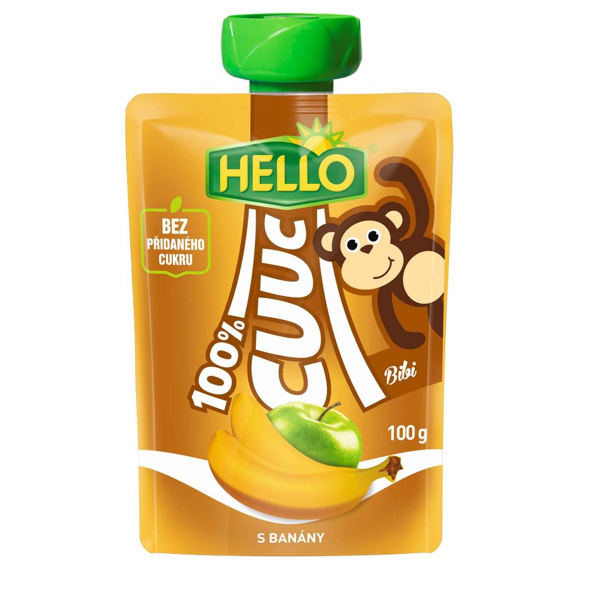 HELLO Cuuc kapsička s banány 100 g x 12 kusů