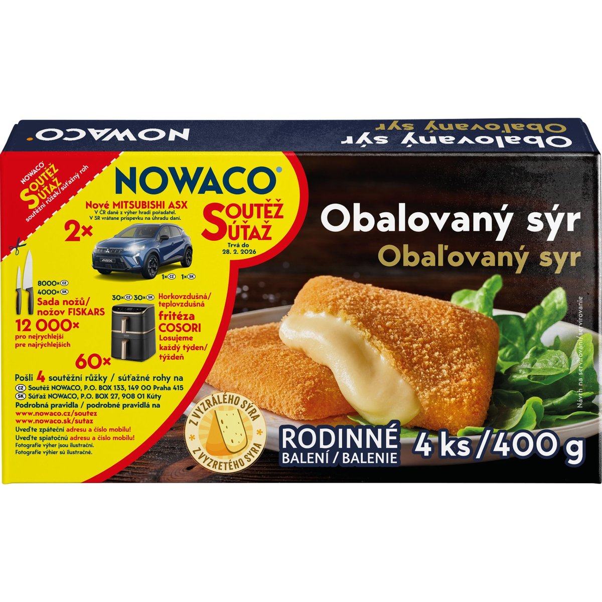 Nowaco Sýr obalovaný předsmažený rodinné balení