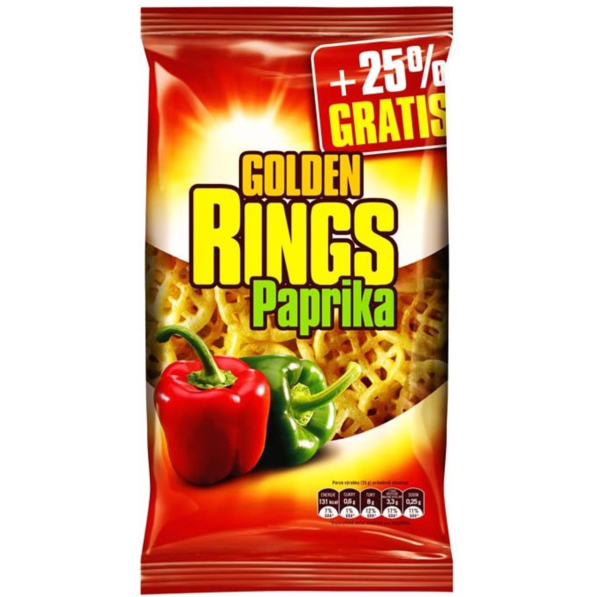Golden snack Golden Rings paprikové