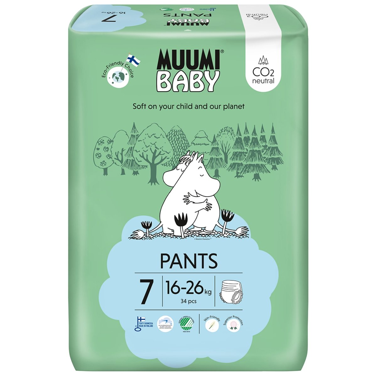 Muumi Baby EKO Plenkové kalhotky pants extra velké 7 (16–26 kg)