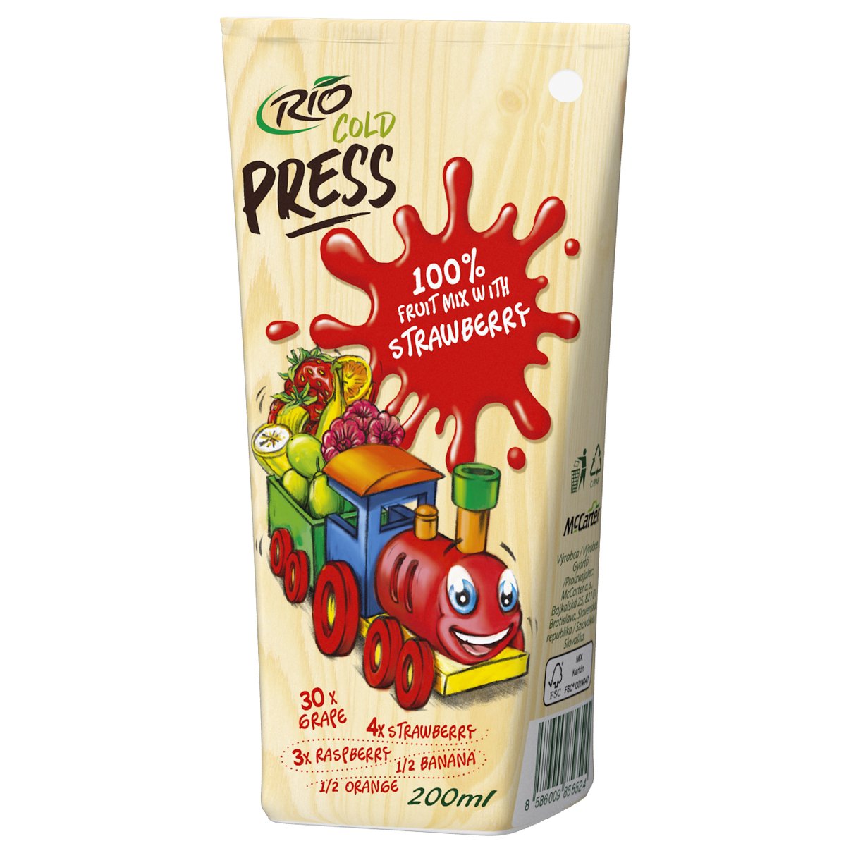 Rio Cold press 100% šťáva jahoda-malina