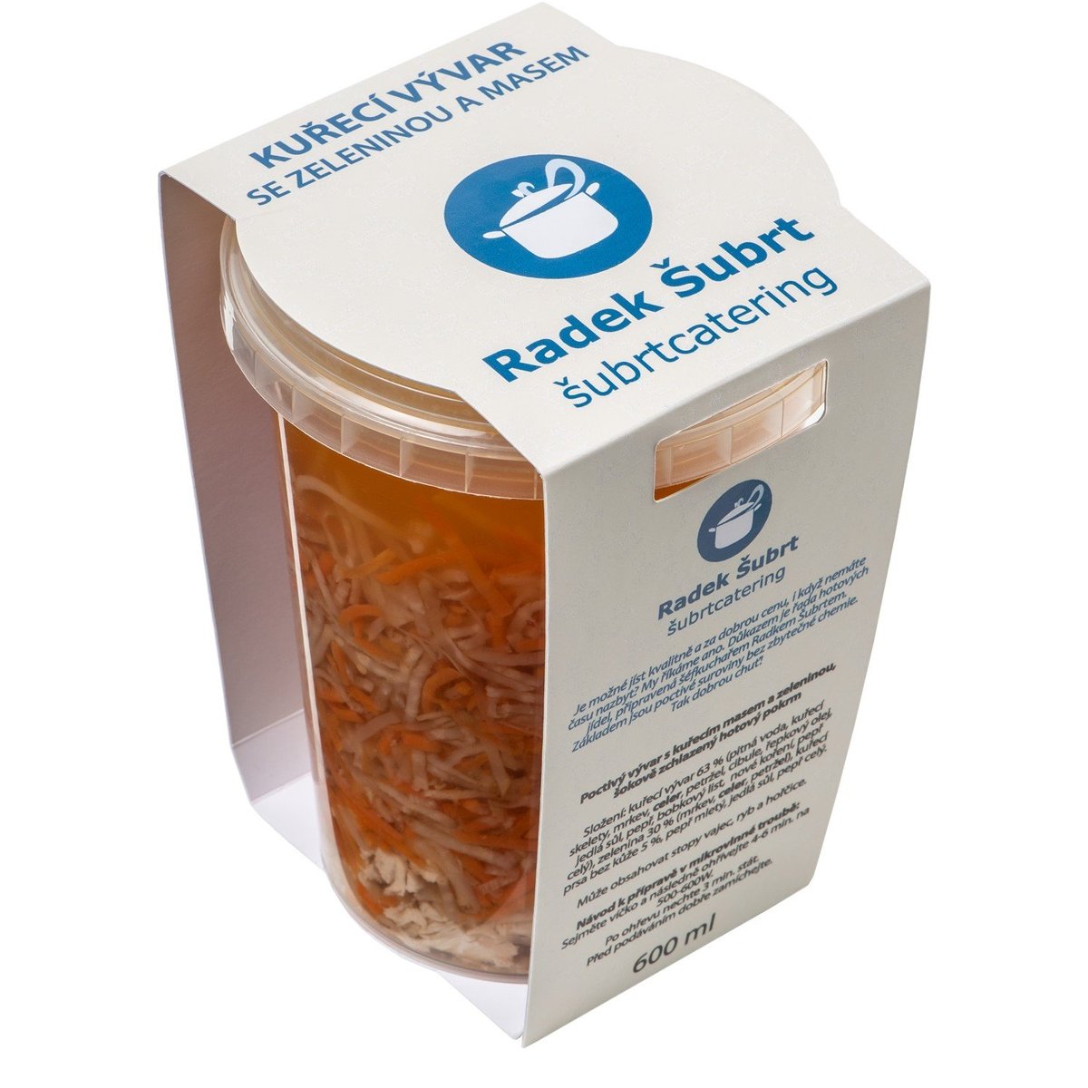 Restaurant Šubrt Kuřecí vývar se zeleninou a masem, 2 porce