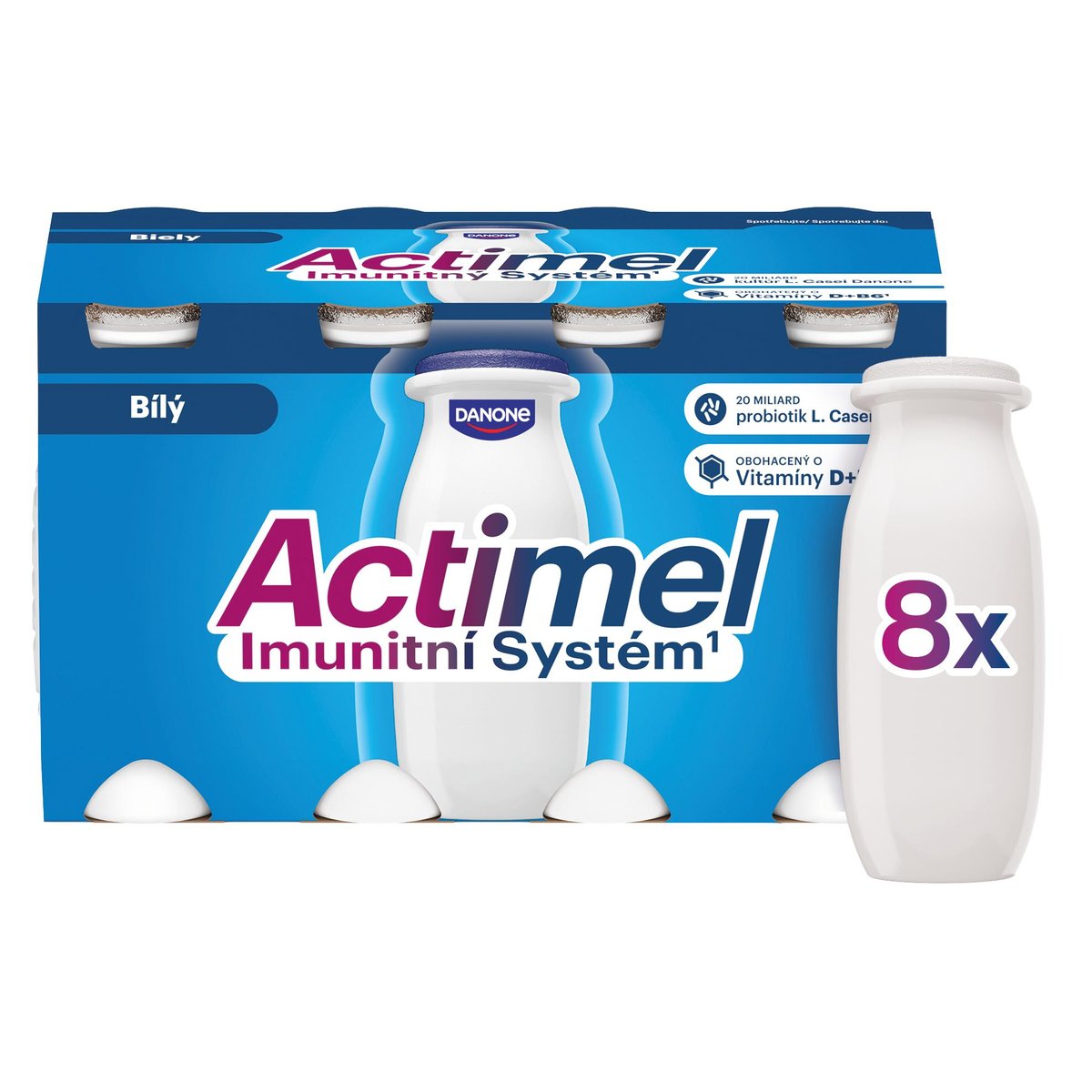 Actimel Probiotický nápoj bílý 8×100 g