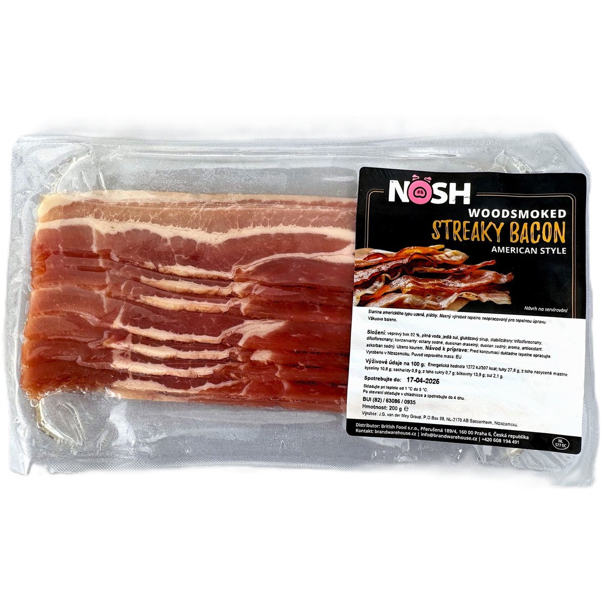 Americká slanina uzená, plátky