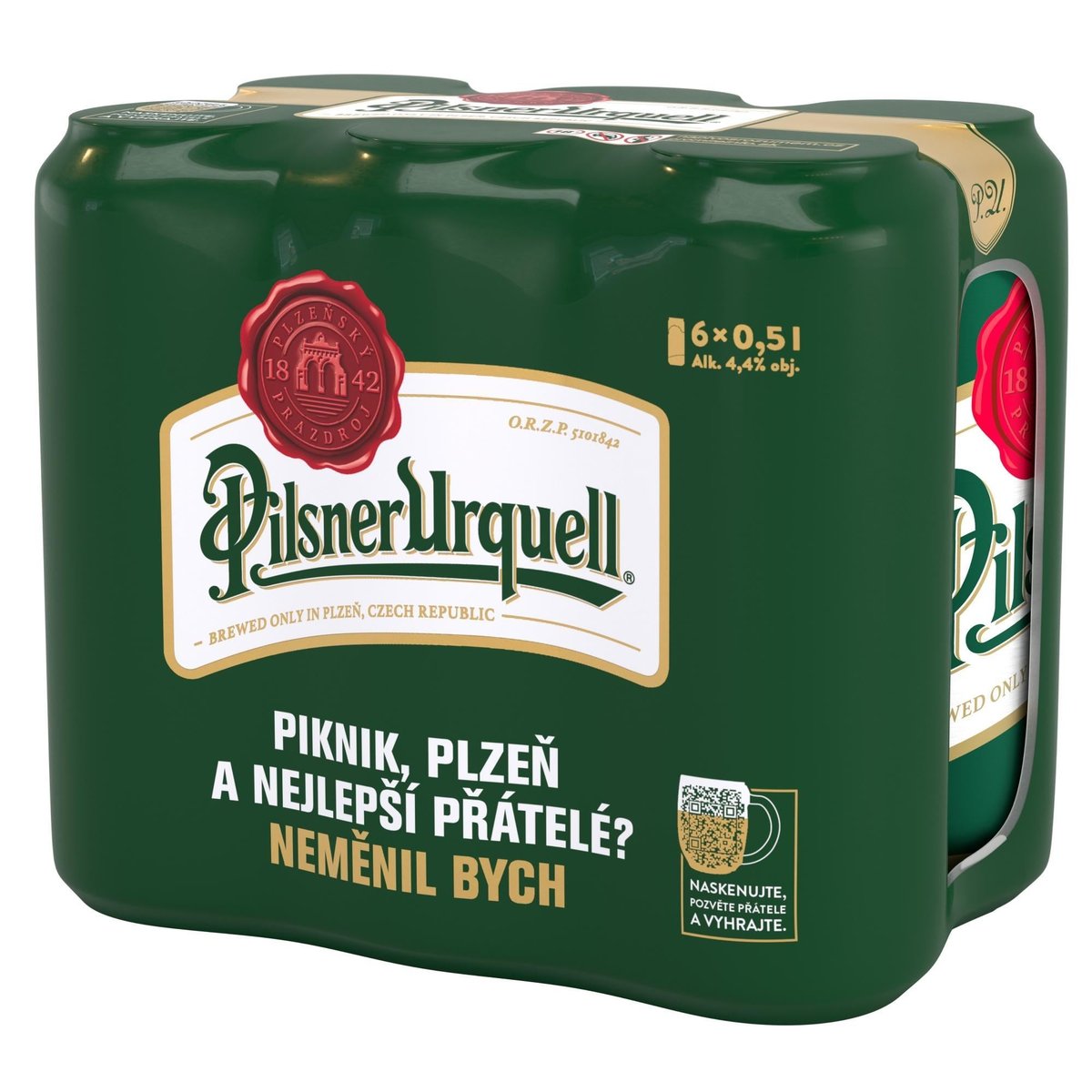 Pilsner Urquell pivo ležák světlý 6×0,5 l plech
