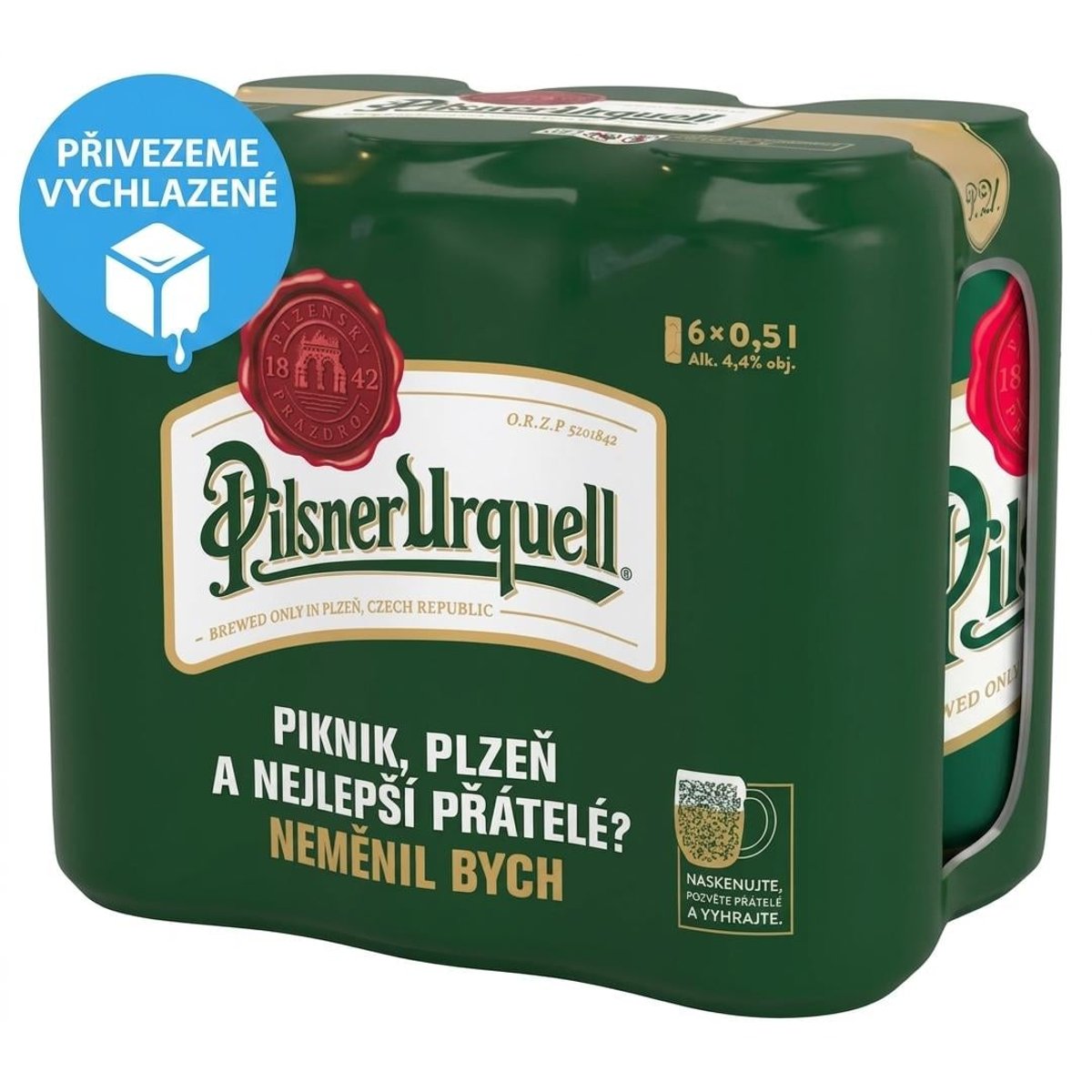 Levně Pilsner Urquell pivo ležák světlý 6×0,5 l plech