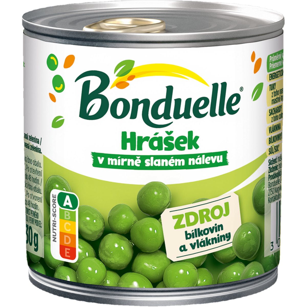 Bonduelle hrášek mírně slaný nálev 200g