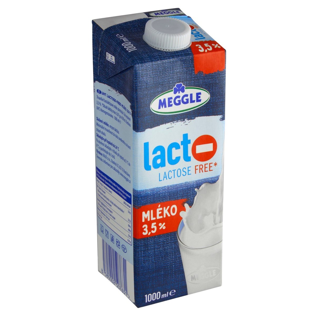 Trvanlivé mléko Meggle - bez laktózy, 3,5%, 1 l