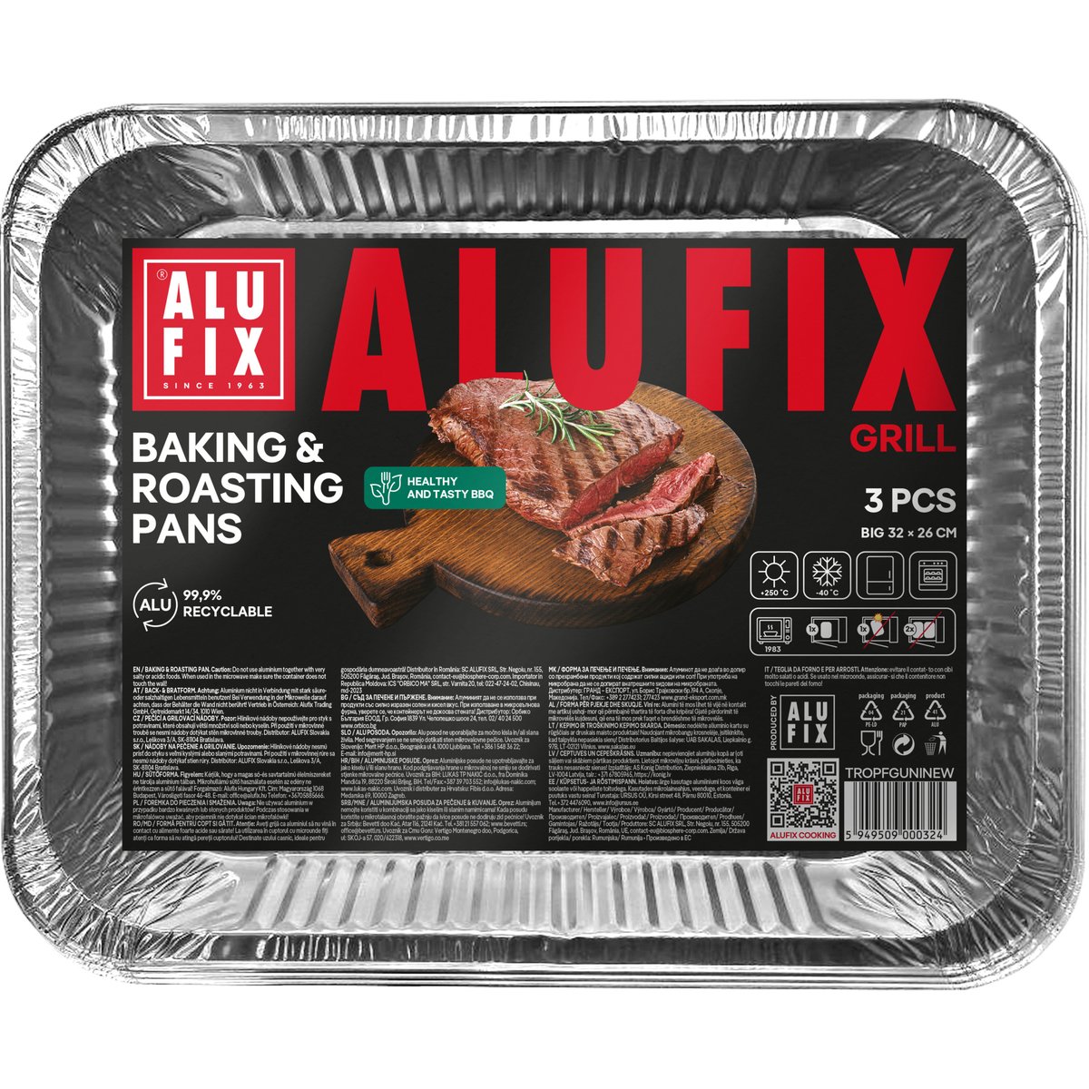 Alufix Univerzální hliníková miska, 32×26 cm