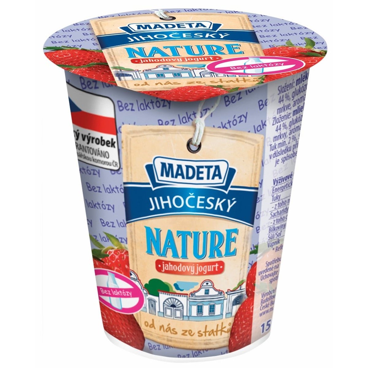 Madeta Jihočeský Nature jahodový jogurt bez laktózy