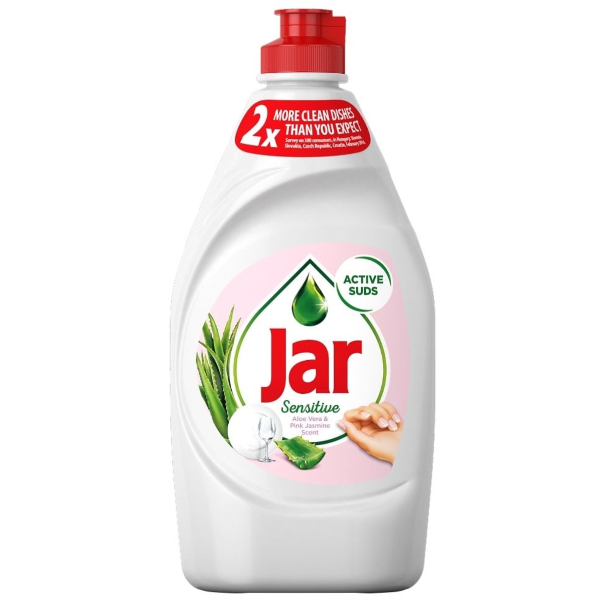Jar Sensitive Aloe vera & pink jasmin Tekutý prostředek na nádobí