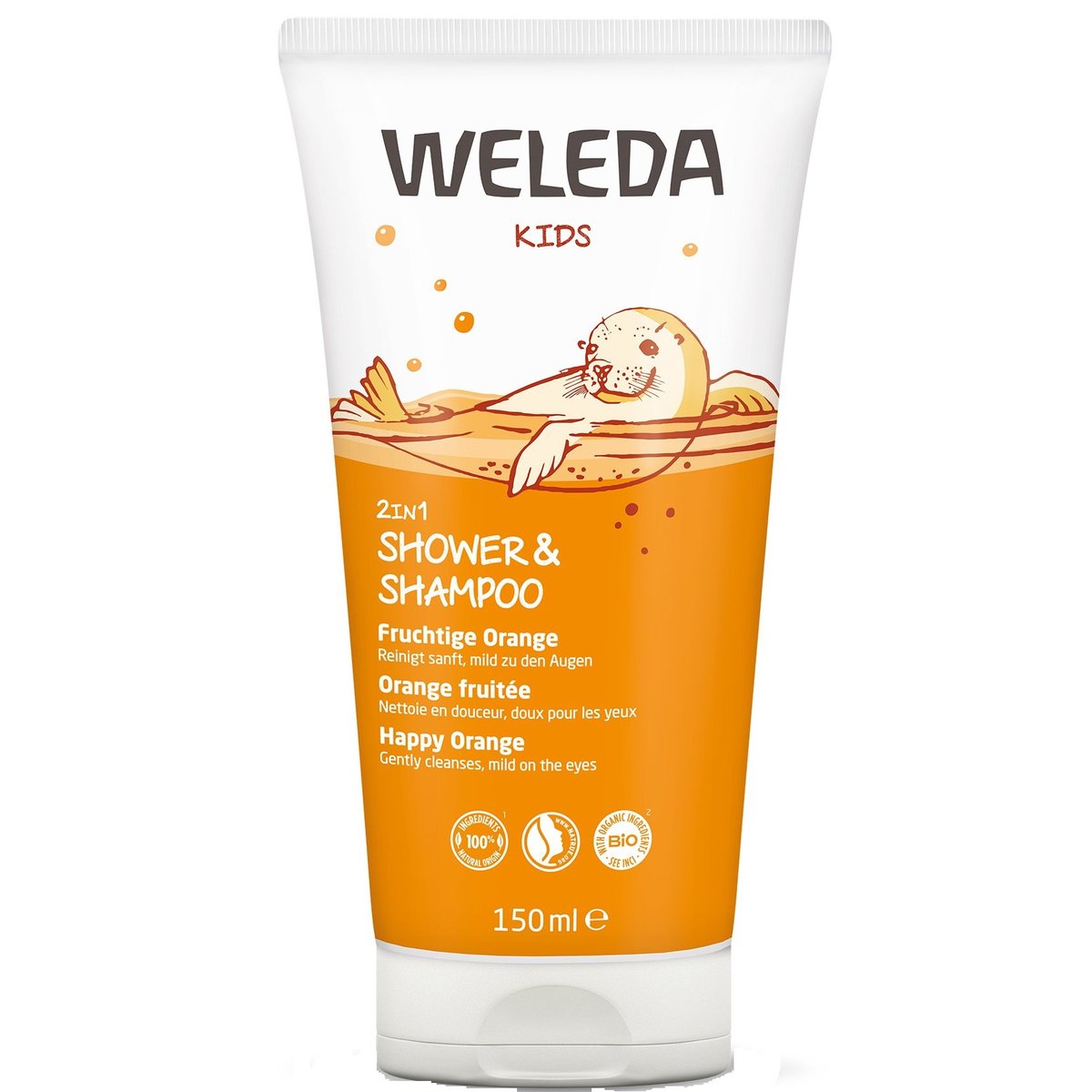 Weleda 2 v 1 sprchový krém a šampon Šťastný pomeranč, 150ml