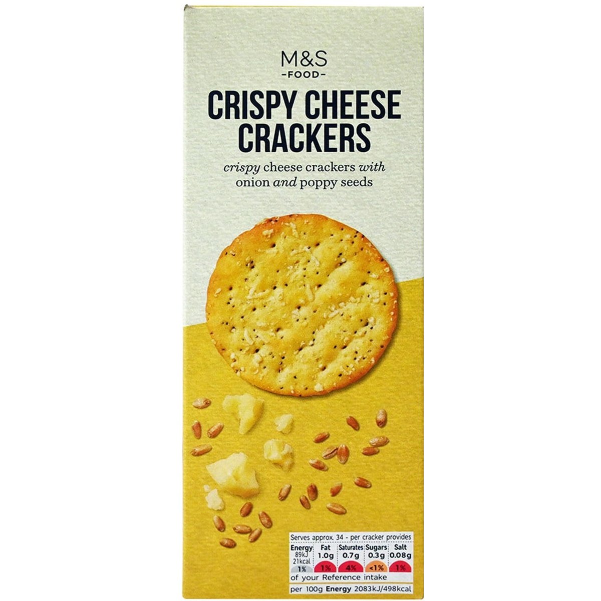 Marks & Spencer Sýrové krekry s cibulí a mákem