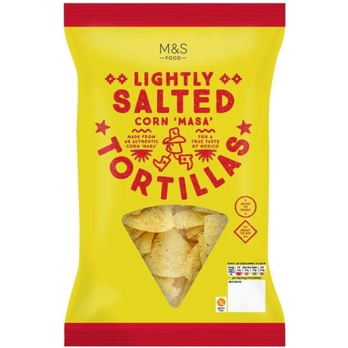 Marks & Spencer Tortilla chipsy kukuřičné mírně solené bezlepkové