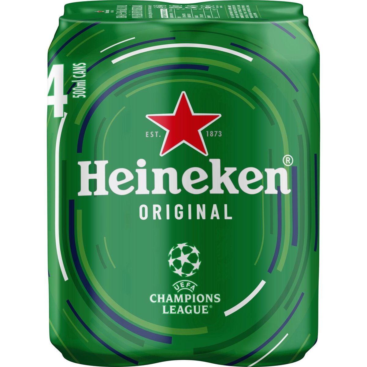 Heineken světlý ležák 4×0,5 l plech