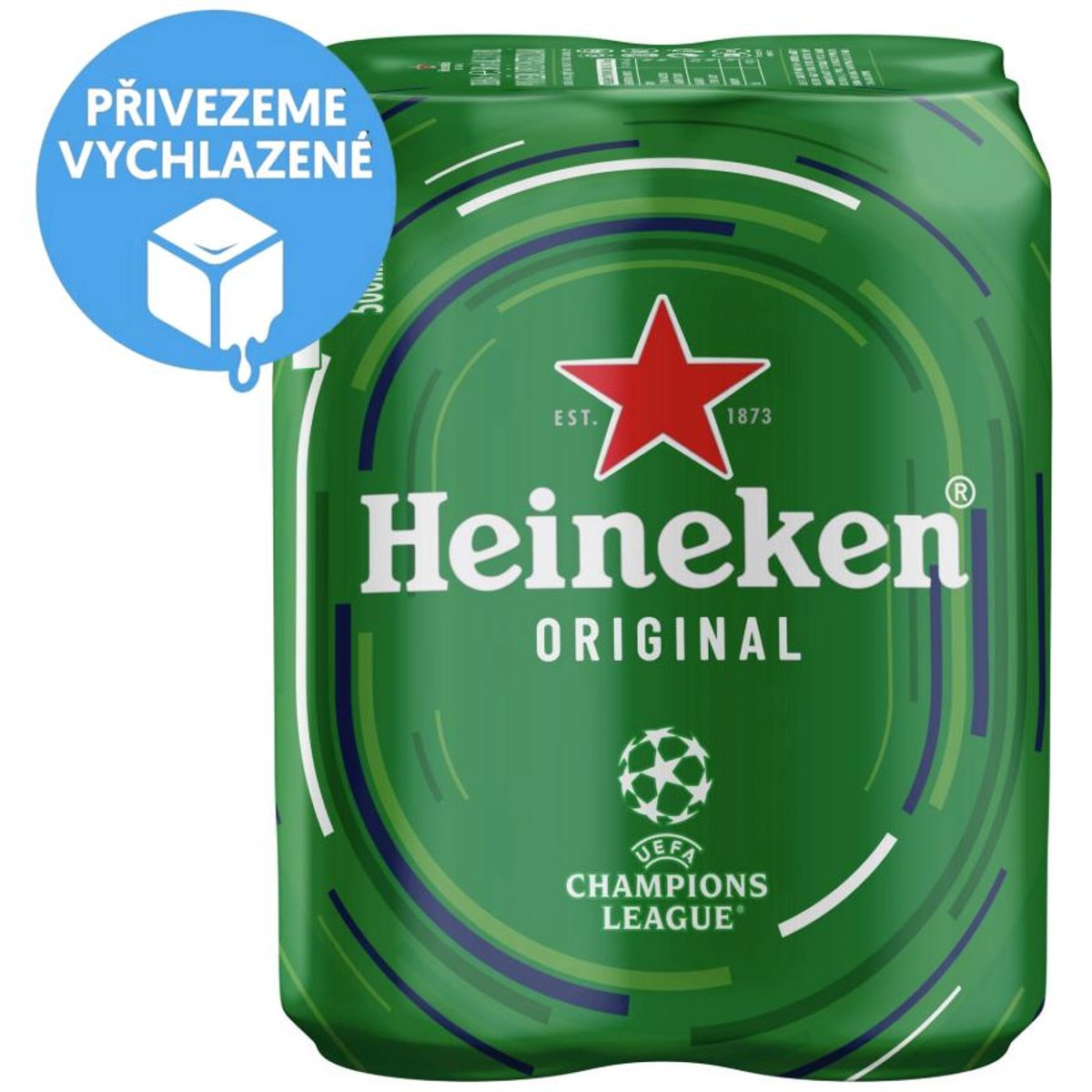 Heineken světlý ležák 4×0,5 l plech