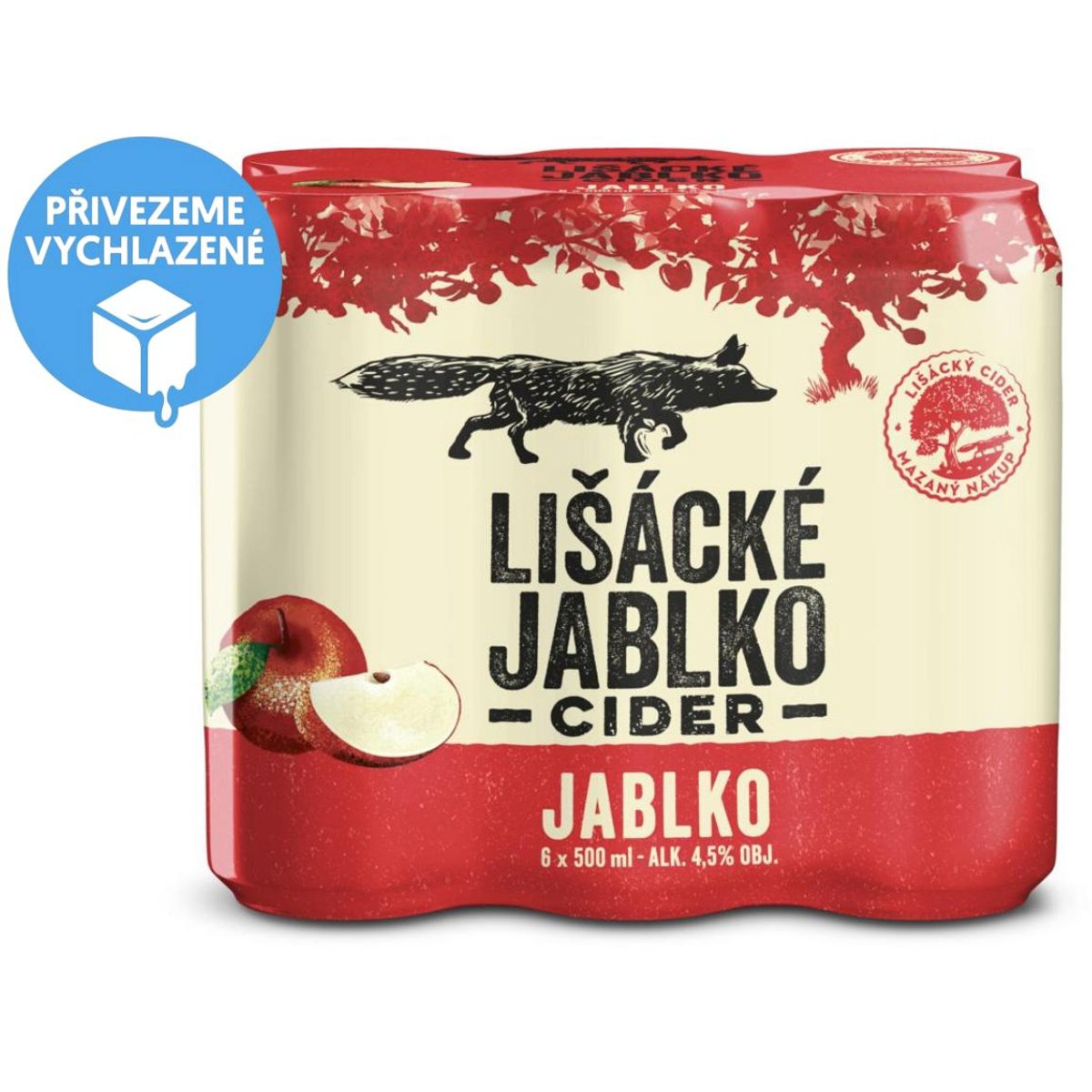 Lišácké jablko cider 6×0,5 l plech