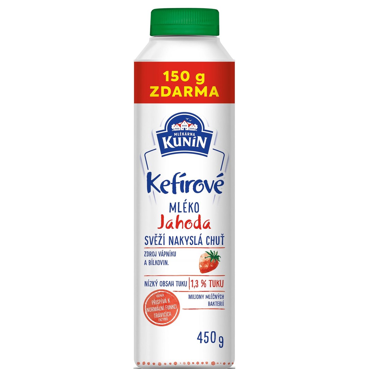 Mlékárna Kunín Kefírové mléko jahoda