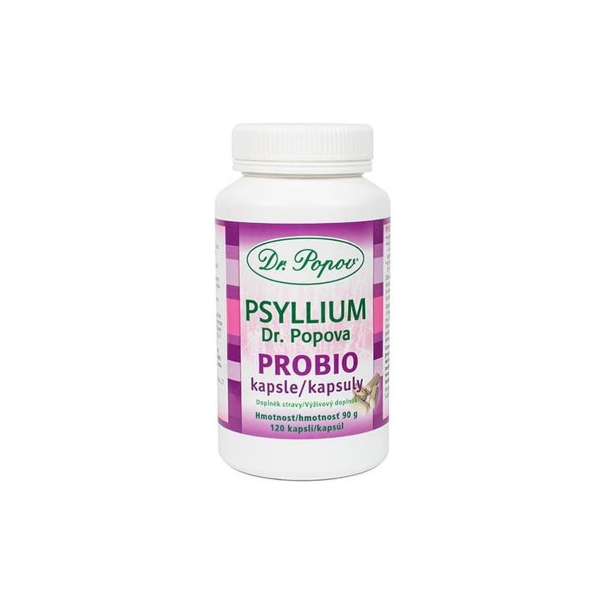 Psyllium Dr. Popova PROBIO kapsle, 120 ks Dr. Popov