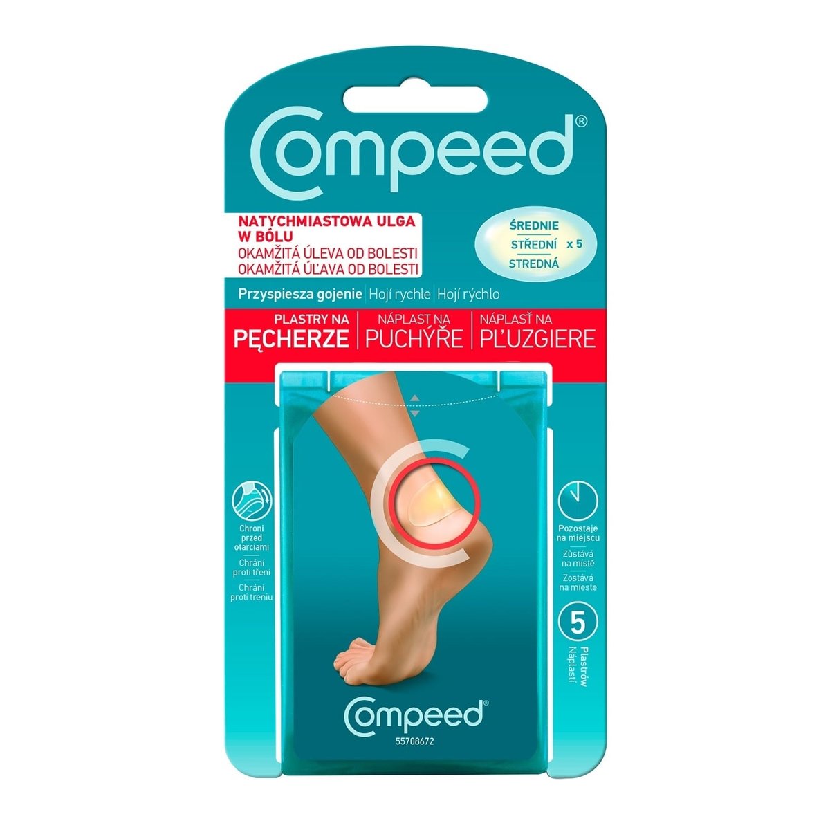 COMPEED náplast na puchýře střední 5ks