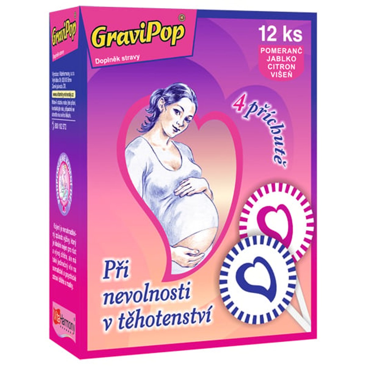 VitaHarmony GraviPop nevolnost v těhotenství 12ks