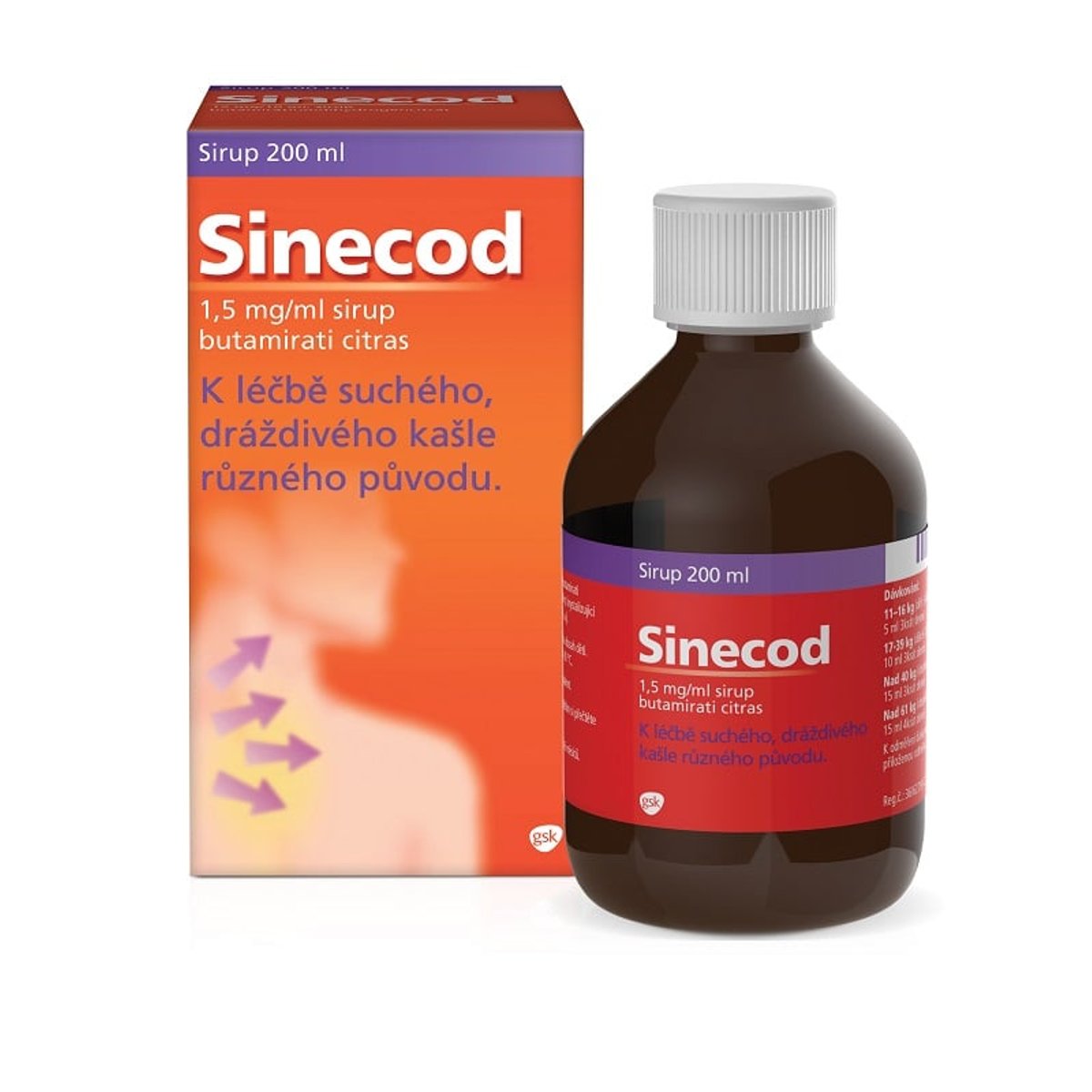 SINECOD 1,5MG/ML sirup 1X200ML
