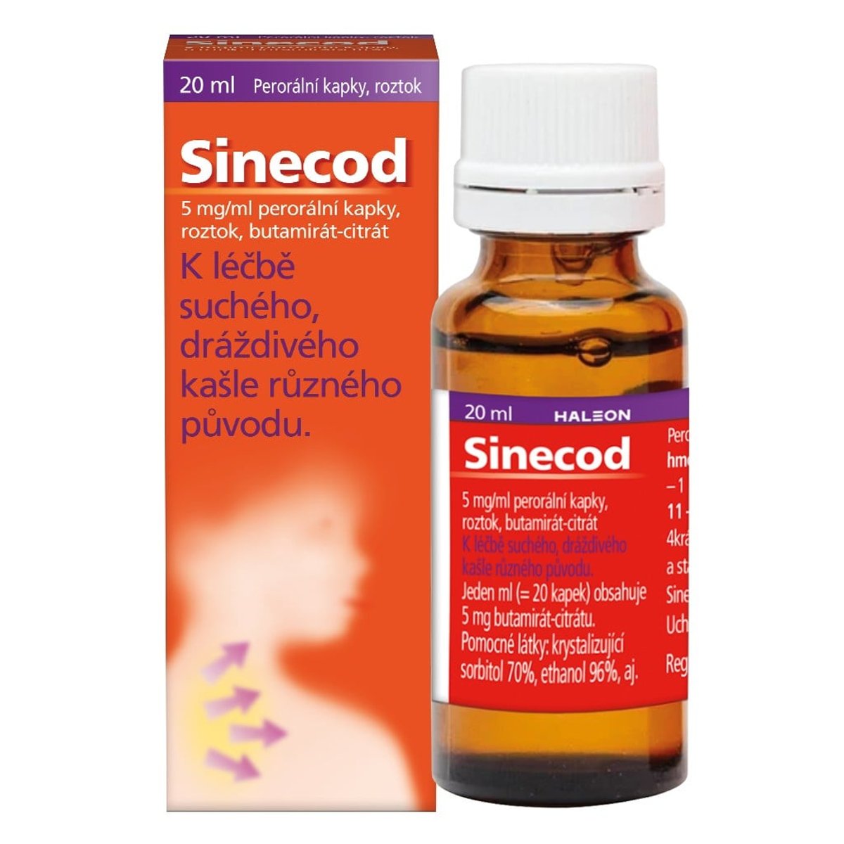 SINECOD 5MG/ML Perorální kapky, roztok 1X20ML