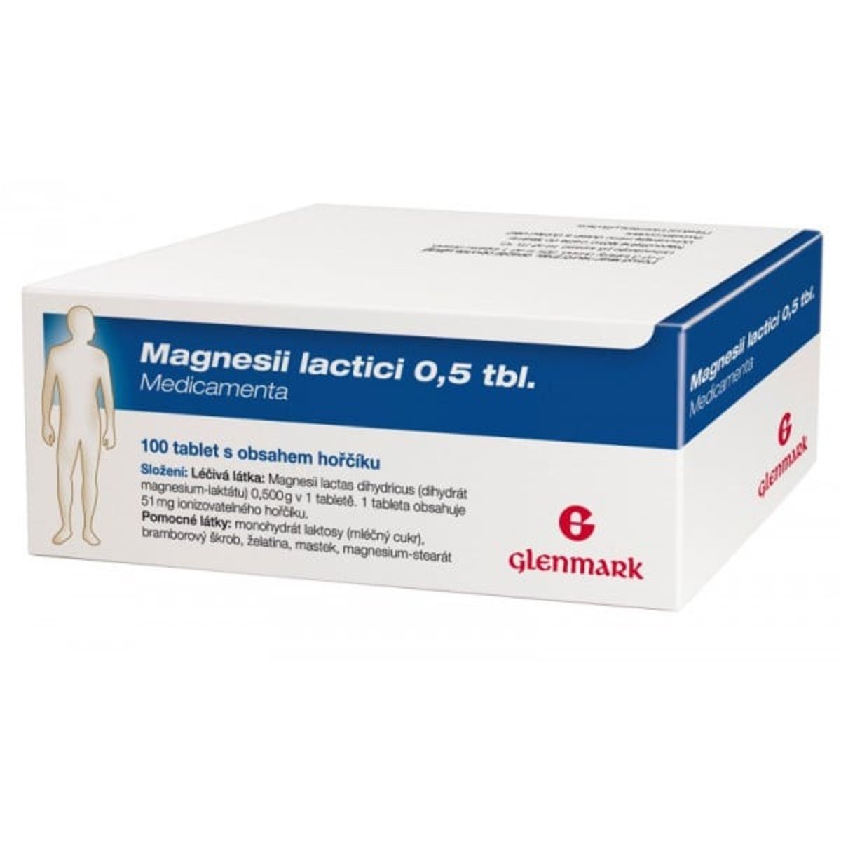MAGNESII LACTICI 0,5 TBL. MEDICAMENTA 0,5G Tableta 100