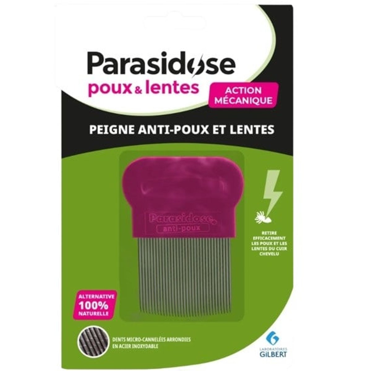 Parasidose kovový hřeben 1ks