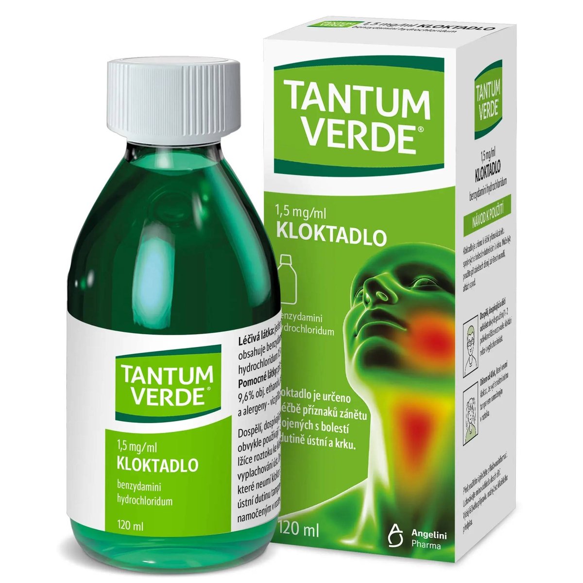 TANTUM VERDE 1,5MG/ML kloktadlo 120ML