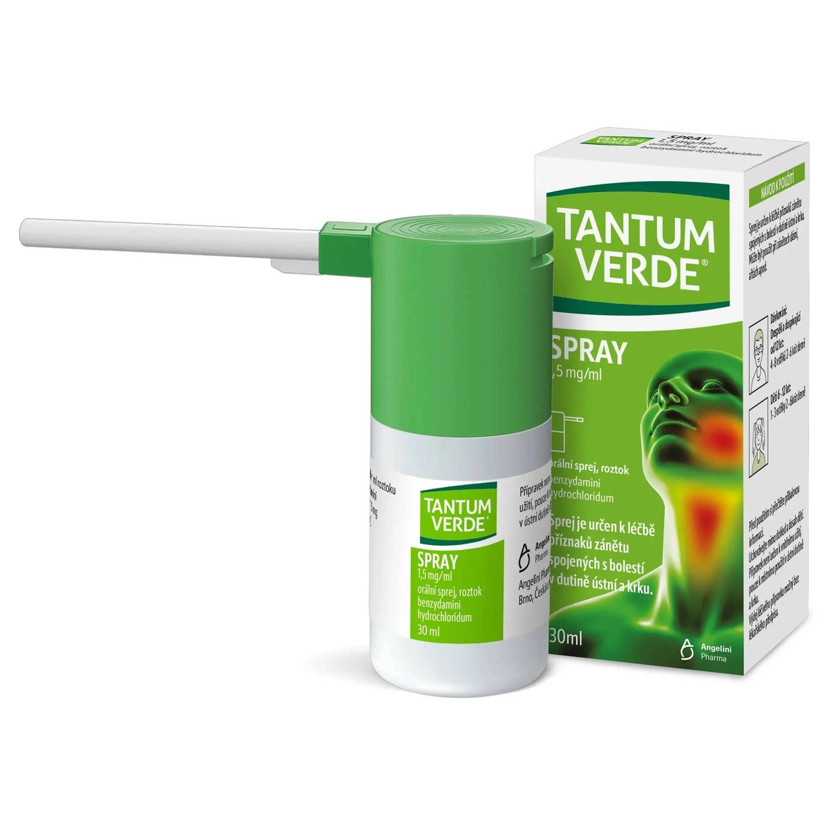 TANTUM VERDE SPRAY 1,5MG/ML Orální sprej, roztok 30ML