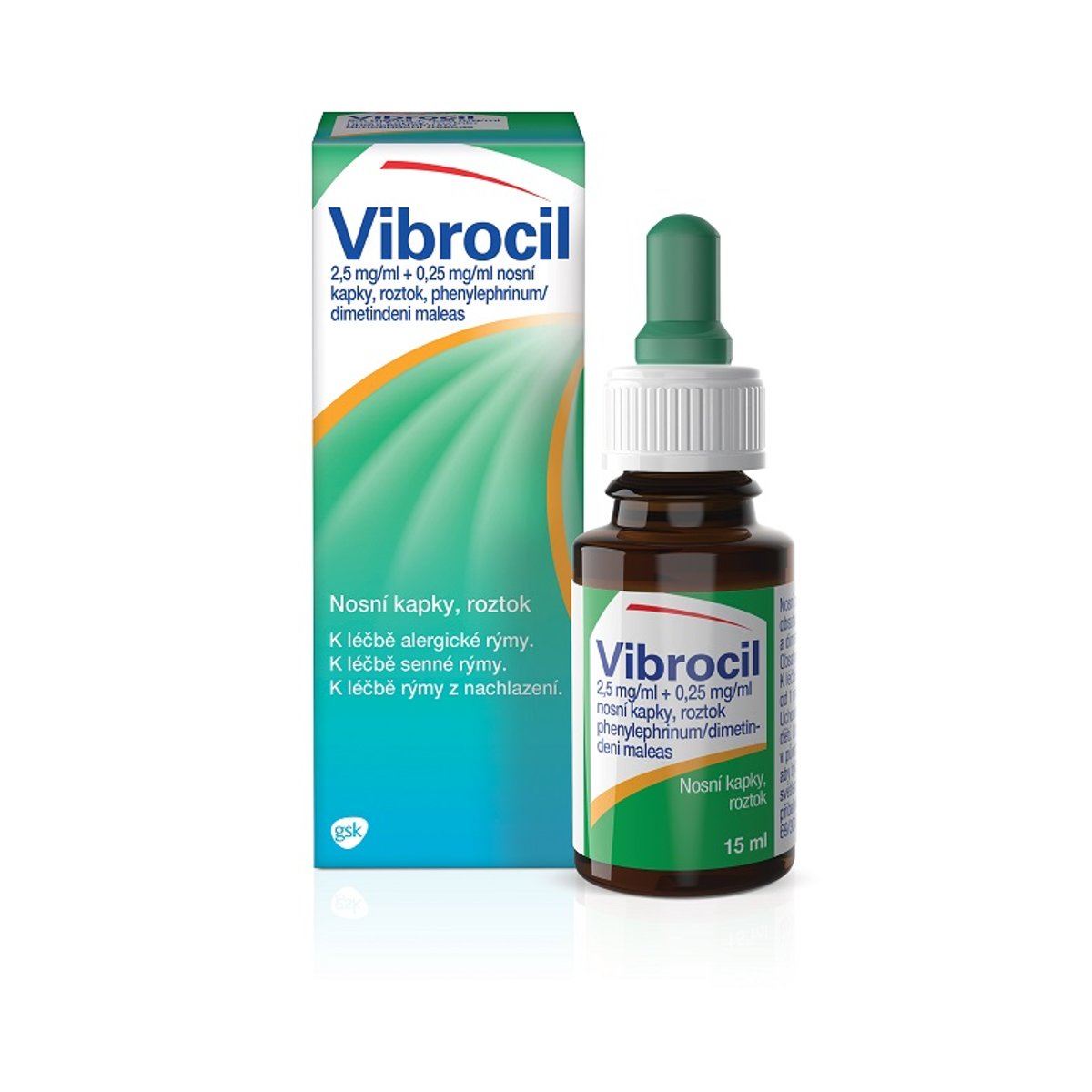 VIBROCIL 2,5MG/ML+0,25MG/ML Nosní kapky, roztok 1X15ML