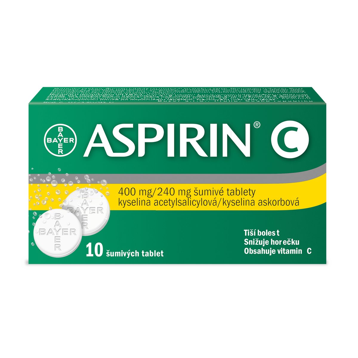 ASPIRIN C 400MG/240MG šumivá tableta 10