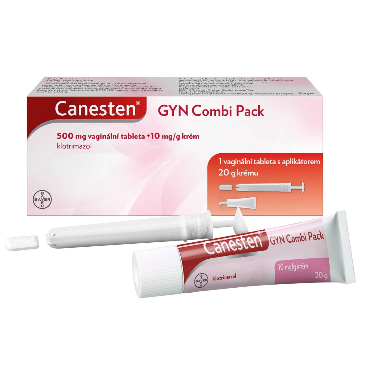CANESTEN GYN COMBI PACK 500MG+10MG/G Krém + vaginální tableta 1+20G TUB