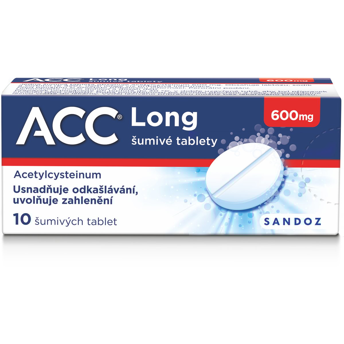 ACC LONG 600MG šumivá tableta 10