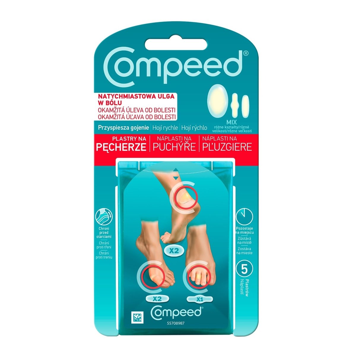 COMPEED náplasti na puchýře mix 5ks