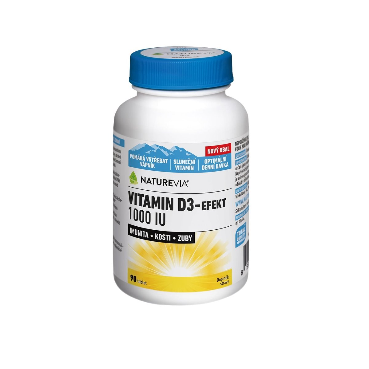 NatureVia Vitamin D3-Efekt 1000 IU tbl.90